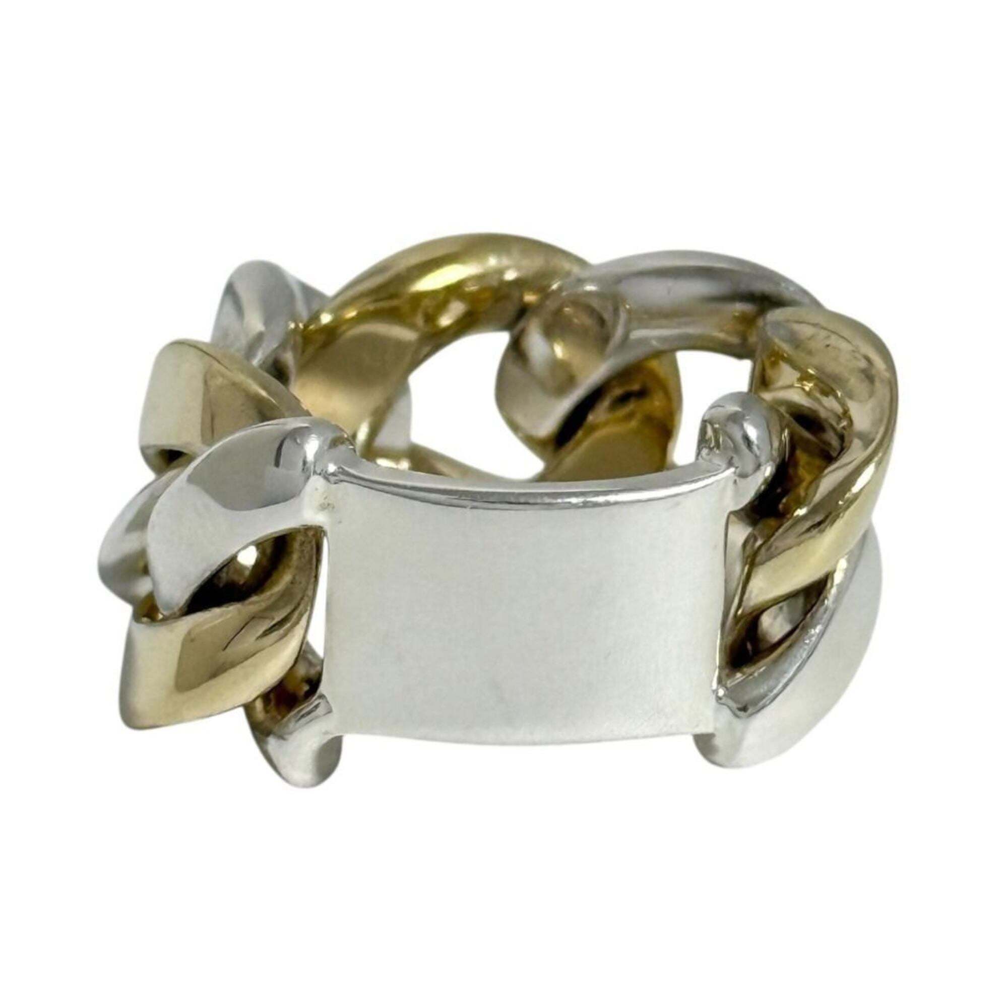 Bottega Veneta Women's/Men's Chain Two-Piece Ring, Size 11